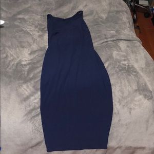 Open back dark blue medium worn once dress